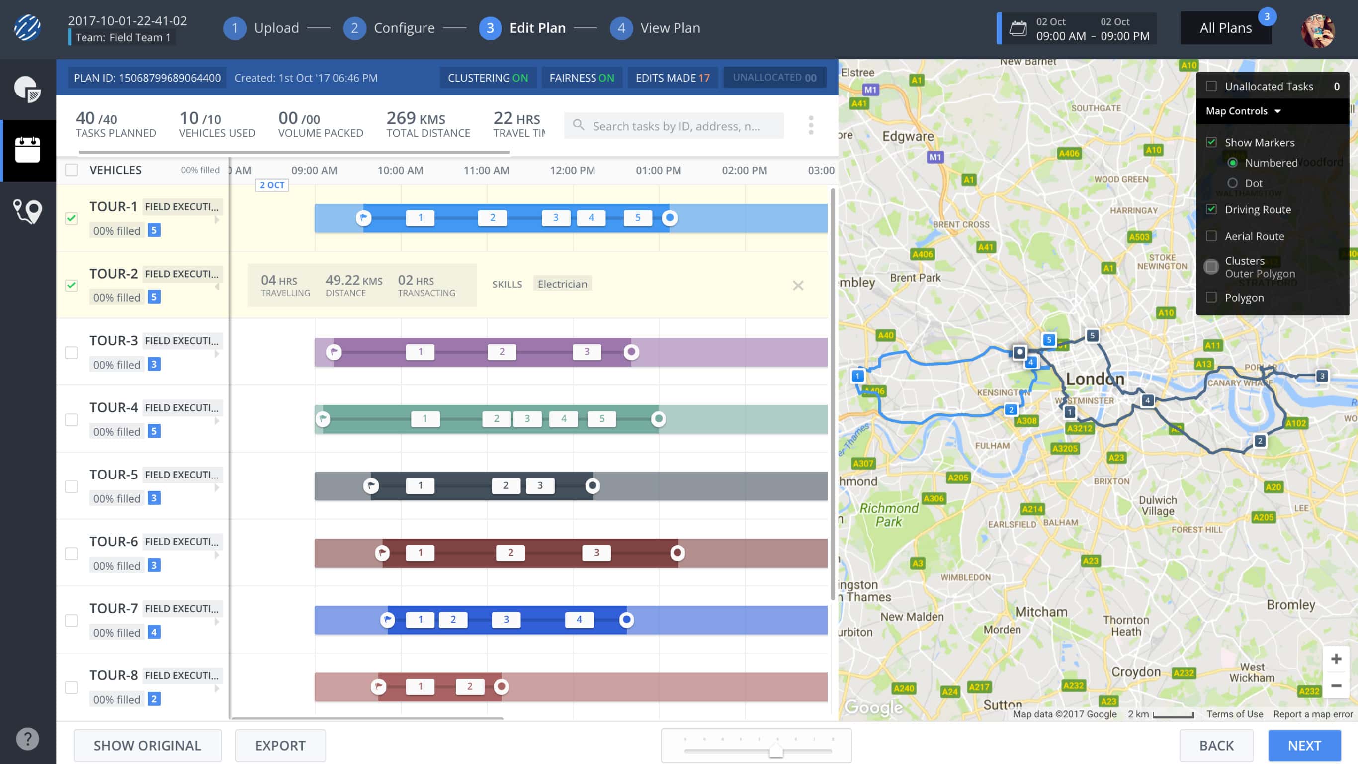 Showing how Locus DispatchIQ routing software works